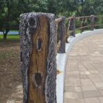 column that looks like a tree trunk